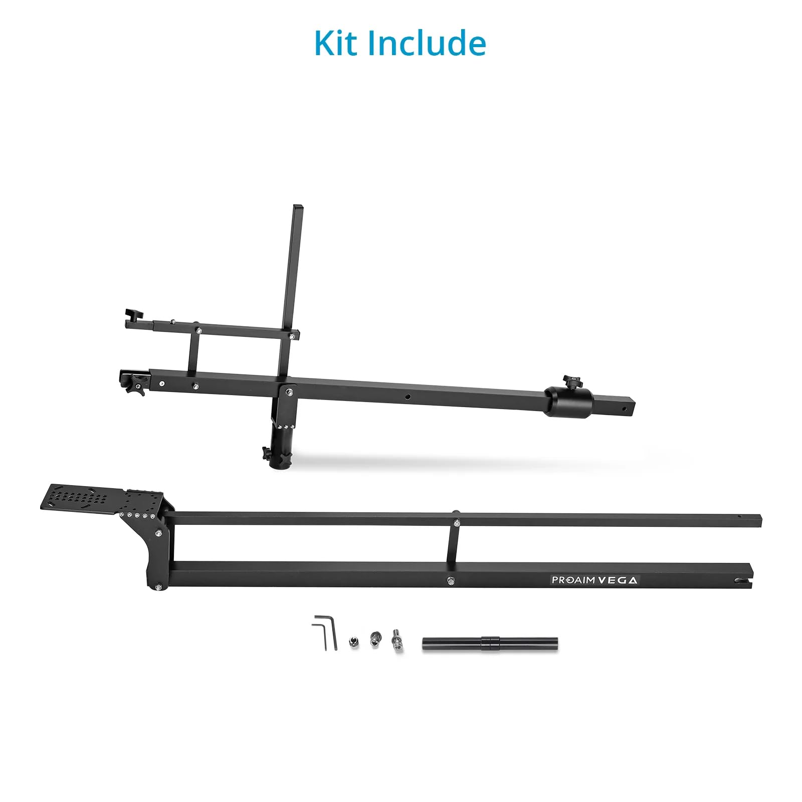 PROAIM Grúa Vega Jib de 8 pies para cámaras de video DSLR. Carga útil de hasta 8 kg. Soporta cabezales de inclinación panorámica y cardanes de cámara de 3 ejes (JB-VG08-01)