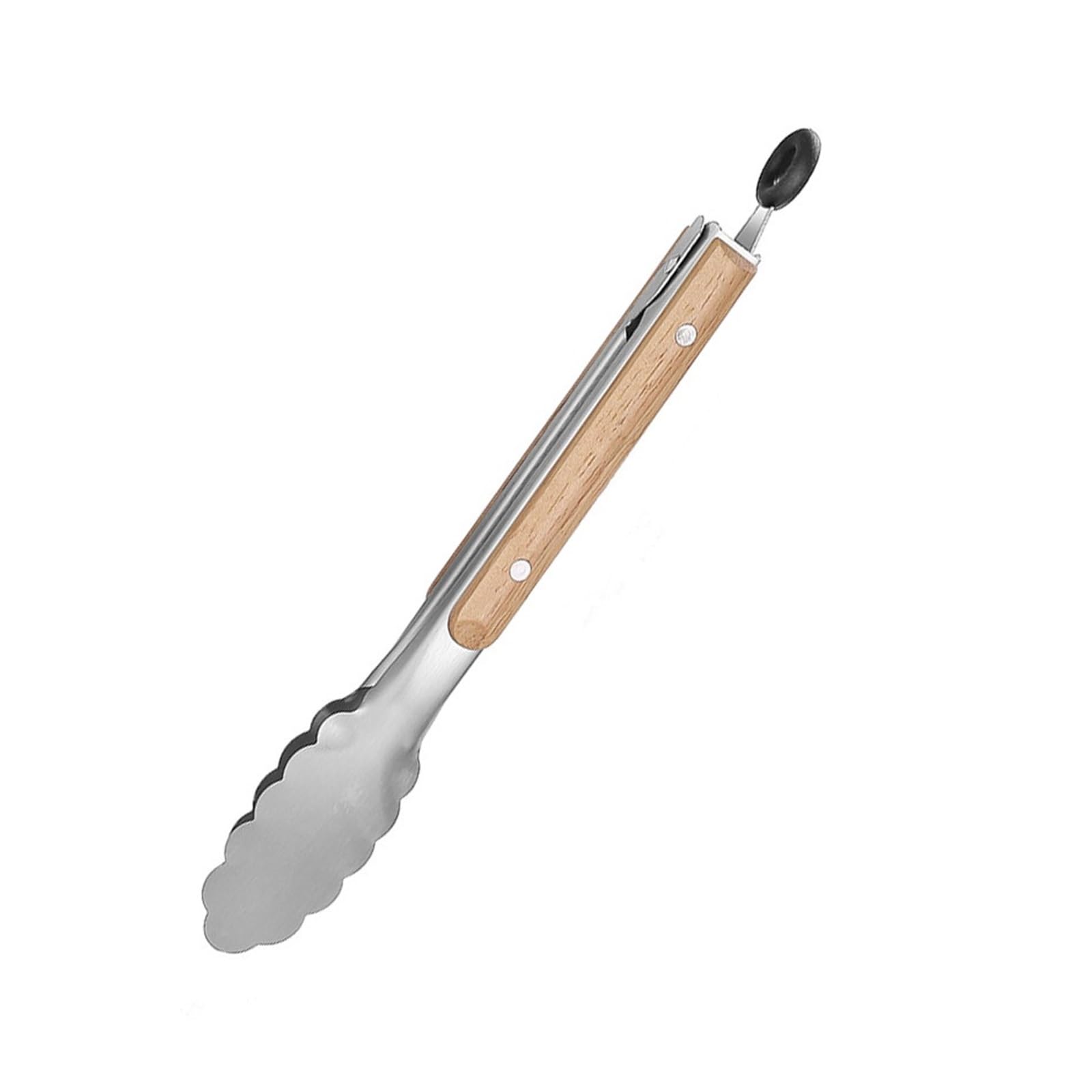 Pince de cuisine inox et bois 27.2cm, l'alliée idéale de vos barbecues en famille
