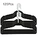50/120/200 Pack Hangers Black Velvet Hangers Non Slip Felt Hangers Space Saving Clothes Hanger Velvet Hanger Heavy Duty Adult Hanger for Coat, Suit, Jackets, Pants, & Dress Clothes (120pcs)