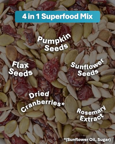 Image of True Elements Rs By Sports Mix Pack Of 2 (125Gm * 2) - Pumpkin Seeds, Sunflower Seeds, Flax Seeds & Cranberries | Trail Mix | 25G Protein | Seeds Mix For Eating | Mixed Seeds & Berries | 250Gm