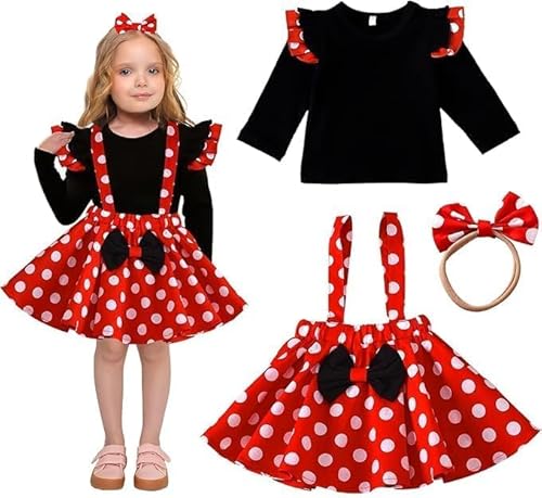 LEGQYJK Vestitos Minnié Mousés per Bambina, Mausmouse Costumi da Poisabito