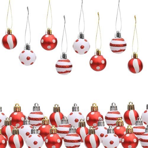 HERZONE 24pcs Weihnachtsschmuck weihnachtskugeln Weihnachtsbaum...