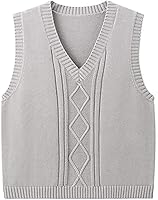 Algopix Similar Product 16 - Partvece Girls V Neck Solid Color Cable