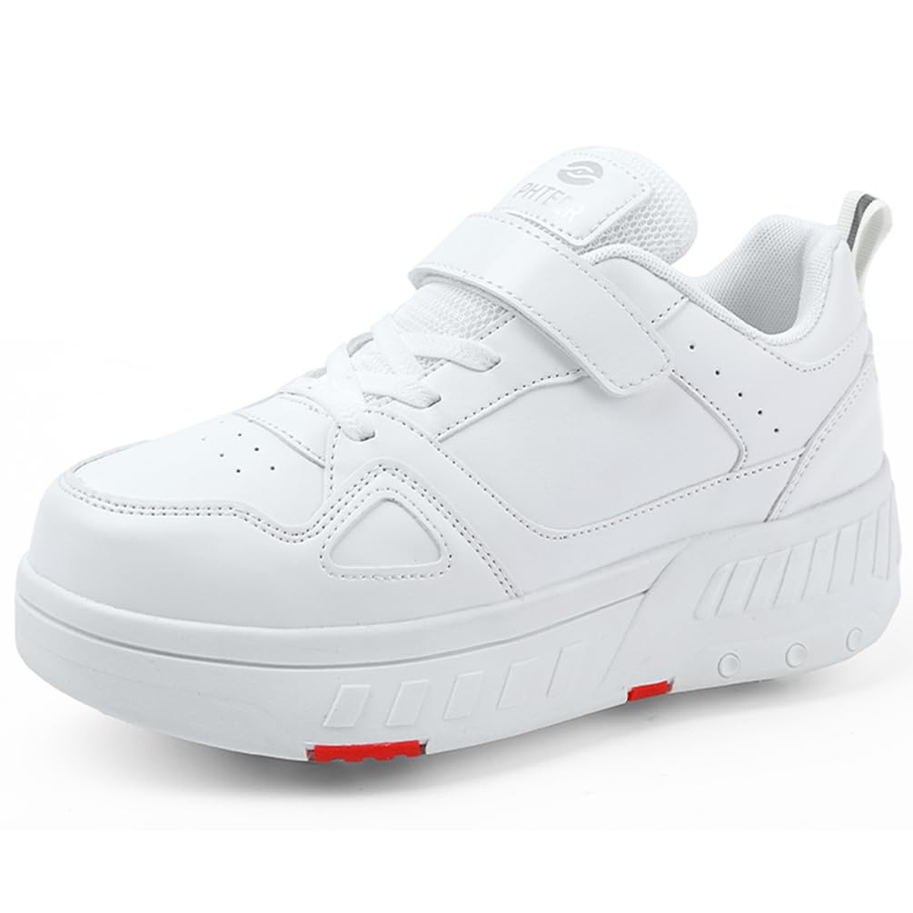 Chaussures de Skateboard 2 en 1 Fille Garçon Patins à Roulettes Sneakers Sport Outdoor