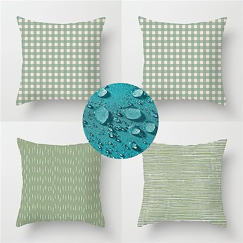 Mostaza Fundas Cojines Sofa 4 Piezas Doble Cara Moderno Funda Cojin Plaza Lino Cojines Decorativos con Cremallera Oculta Cojines Exterior Impermeable para Hogar Cama Funda Almohada 75x75cm JF-6244