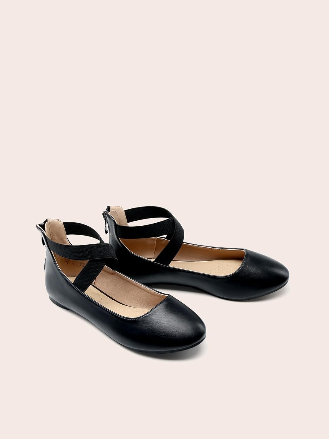 DREAM PAIRS Women's Comfortable Fashion Elastic Ankle Straps Flats Shoes - Image 6