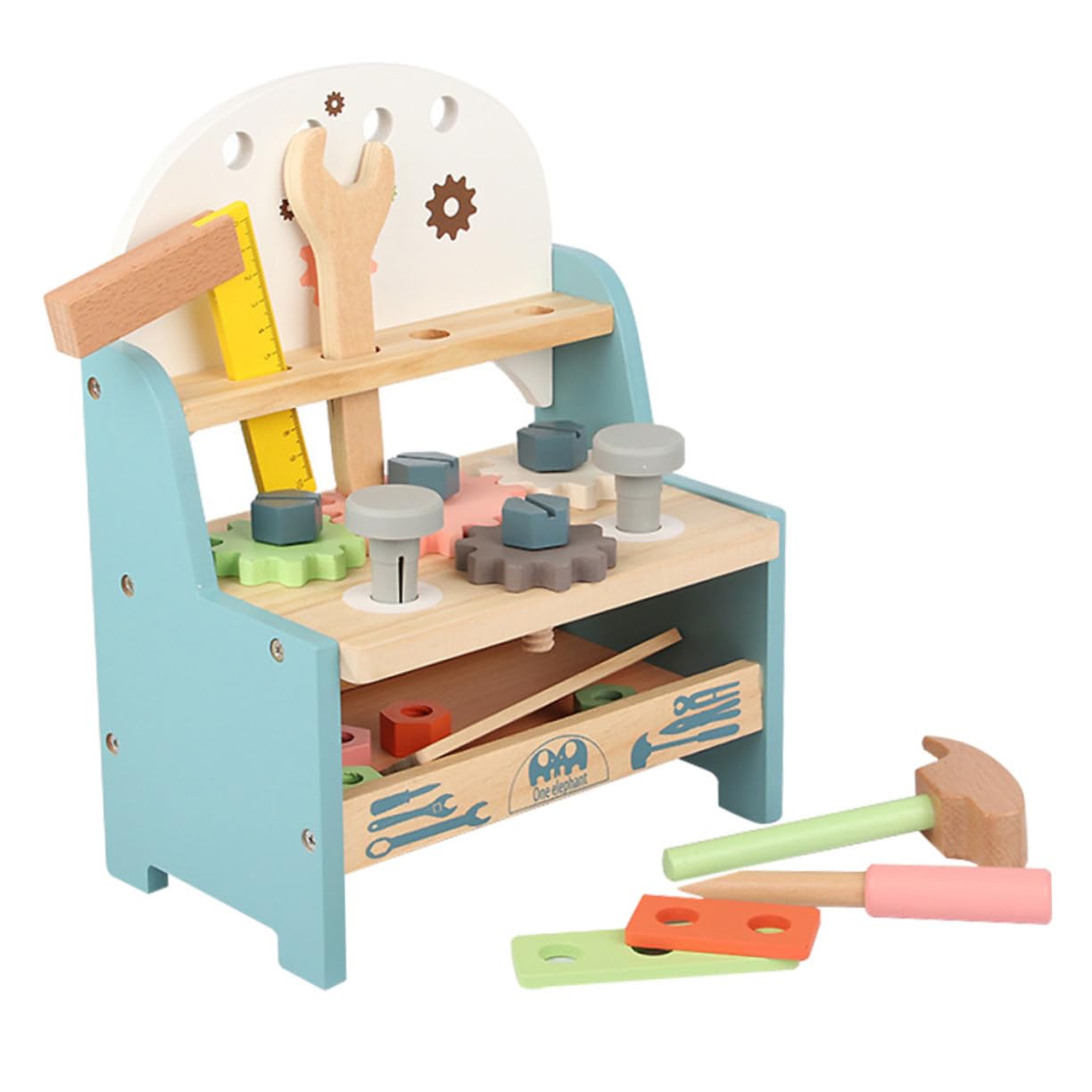 Hohopeti Giocattolo Educativo Multifunzione per Bambini Set in Legno Bordi Levigati per Sviluppare Abilità Motorie e Divertimento Sicuro