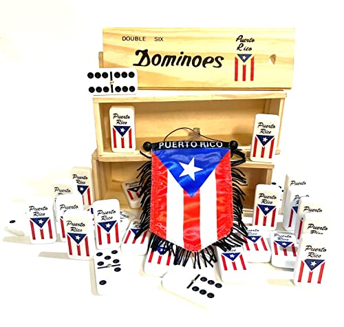 Puerto Rico Dominoes Set Premium Puerto Rican Domino Flag