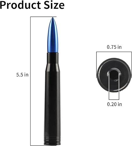 Miniatura 2 de Antena universal de repuesto para automóvil compatible con Ford, Dodge, Chevrolet, GMC, Jeep, Toyota Truc kAntena de repuesto  Hecho de billet