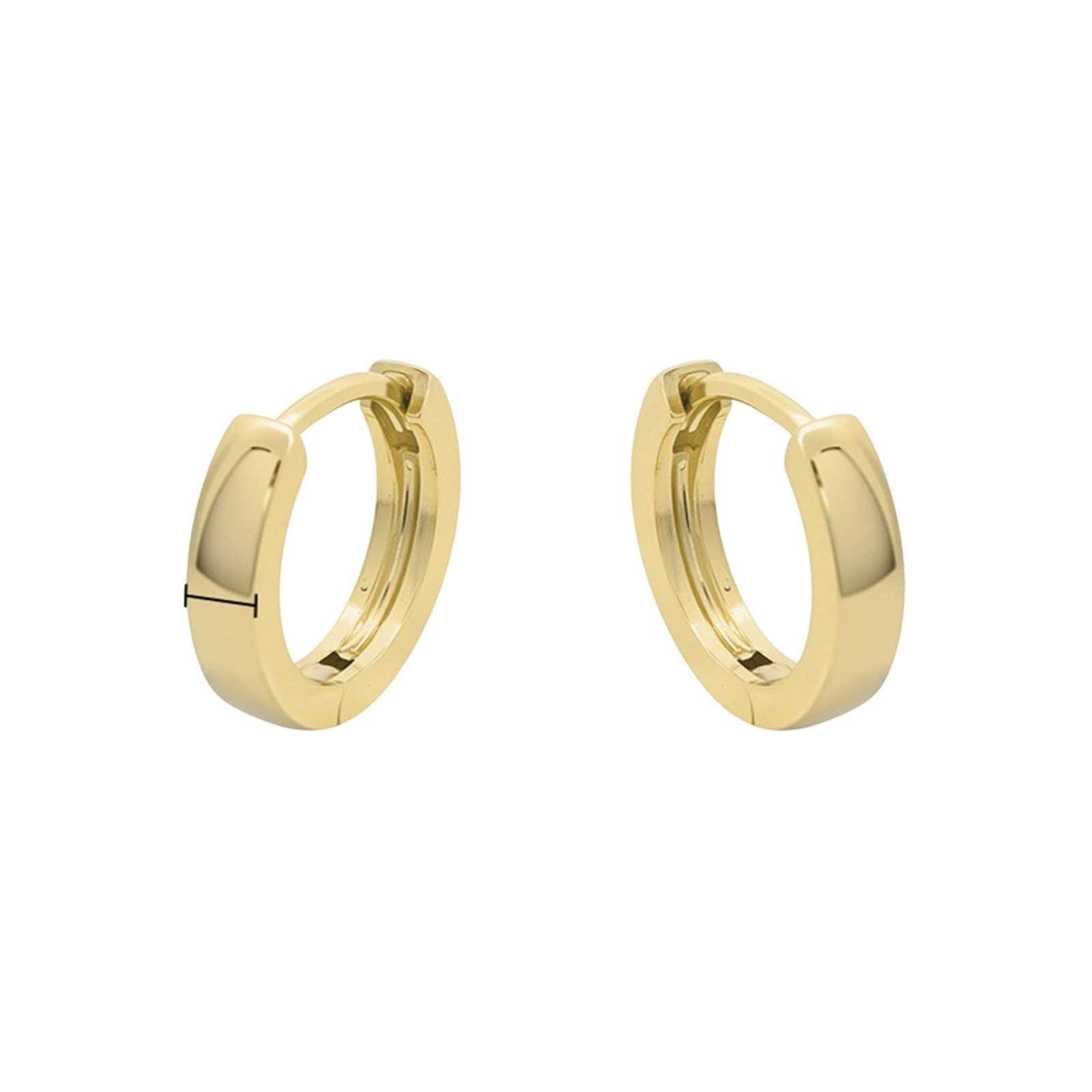 Kolczyki 9K/14K/18K prawdziwa biżuteria, klasyczny Creole Hoop Au 375/585/750