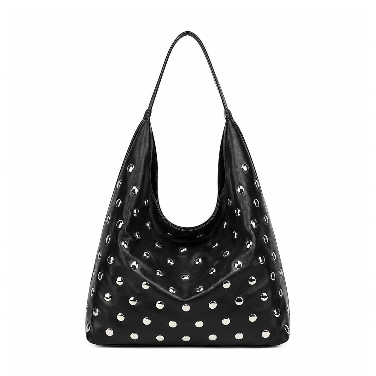 PALAY® Hobo Bag Soft Large Capacity Studded Shoulder Tote Handbag Slouchy Purse for Everyday Use-image-32