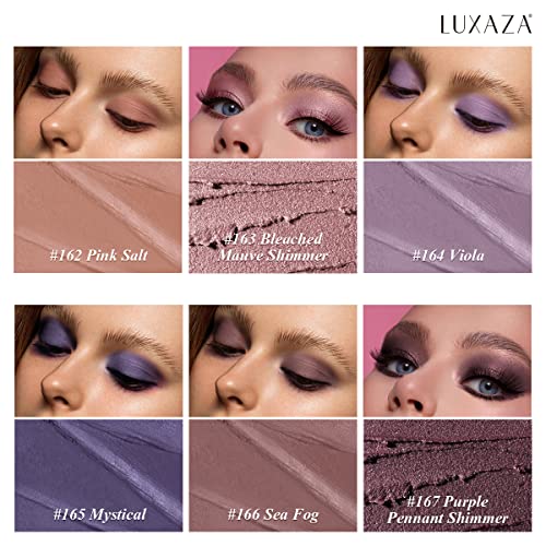 Luxaza 6Pcs Cream Eyeshadow Stick Sets With Blending Brush,Hypoallergenic Matte And Shimmer Eye Brightener Stick,Smoky Purple Eyeshadow Pencil Crayon Eye Brightener,Waterproof Highlighter Eyeliner Pen #TOP1