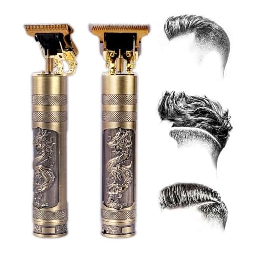 Máquina de Barbear e Cortar Cabelo Profissional Sem Fio – Recarregável com Design Dragão, Alta Precisão