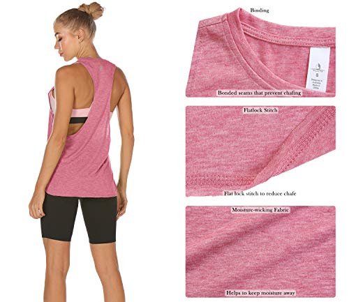 Icyzone Workout Tank Tops For Women - Running Muscle Tank Sport Exercise Gym Yoga Tops Athletic Shirts(Pack Of 3) (M, Army/Charcoal/Pink) #TOP5