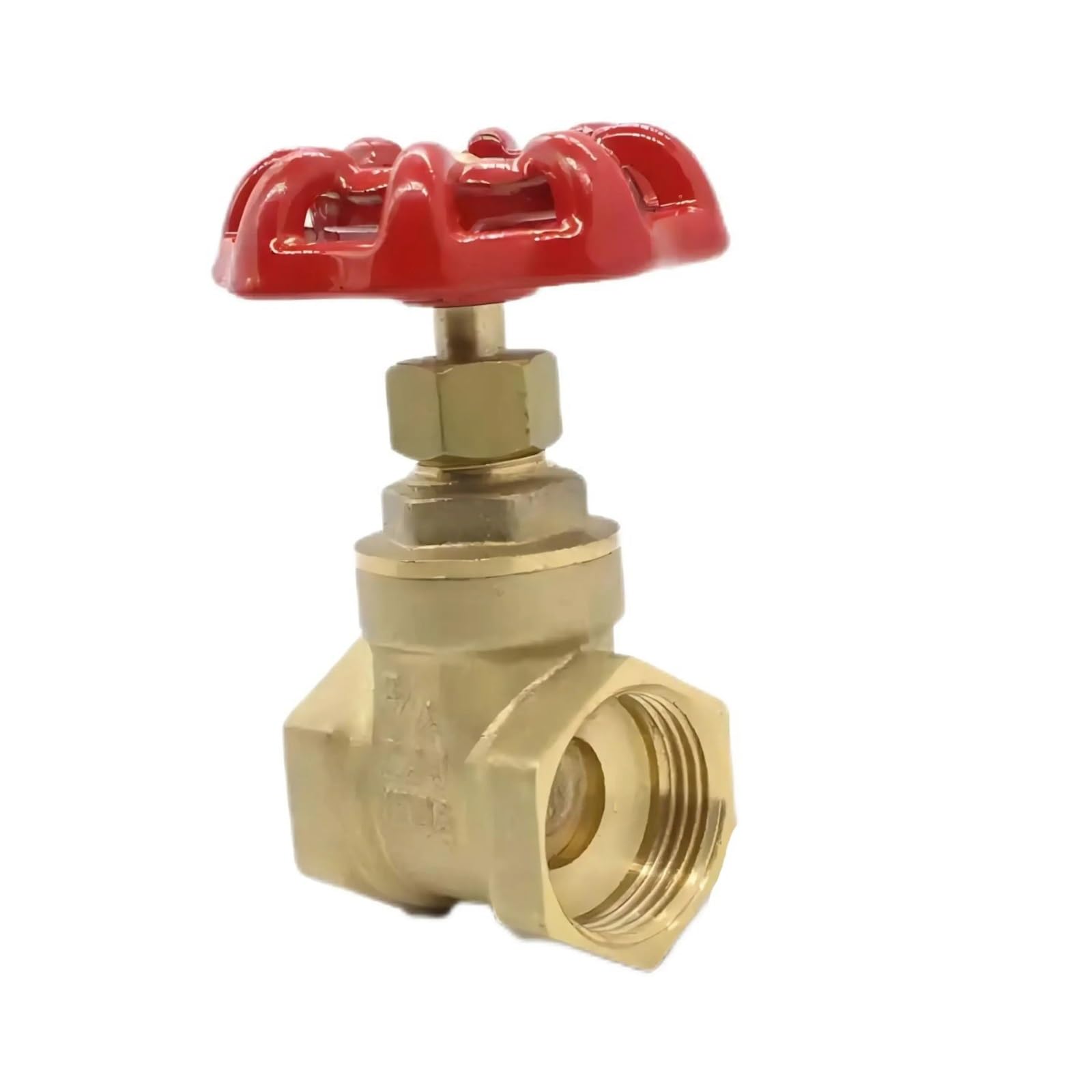 QRUYHBAJU 1/2inch Brass Manual Gate Valves Two Way Female Thread Gate Valve with Yellow Steel Handle Wheel