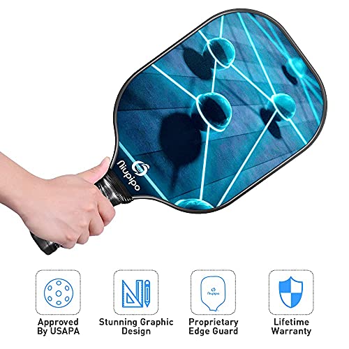 Niupipo Pickleball Paddle, Composite Pickleball Racket Polypropylene Honeycomb Core Fiberglass Face Ultra Cushion 4.5In Grip 8.1Oz With Pickleball Paddles Cover thumb #6