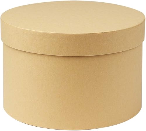 Vista 6 de Briful Round Gift Boxes with Lids Set of 4 Brown Gift Box Assorted Sizes Nesting Gift Boxes for Presents Birthday Bridesmaid Wedding Valentines