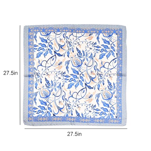 Sleeping Scarf for Women - Silk-Like Satin 27.5x27.5 Inch Hair Wrap, Night Head Cover for Curly Hair Protection4