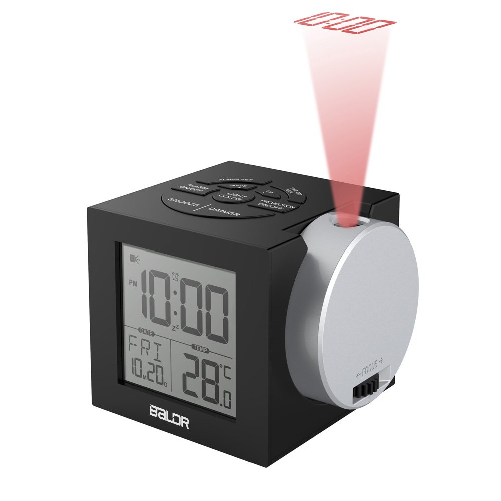 Baldr Projection Alarm Clock 4 Lcd Calendar Display 7 Dimmer