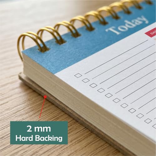 Image of Zaslan To Do List Notepad - Daily Planner Notepad Undated 54 Sheets /108 Pages Tear Off, 6.5 inch x 9.5 inch | Planning Memo Pad (Blue Balance)