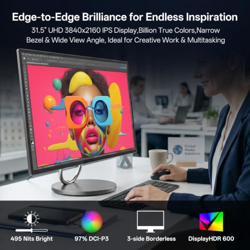 Image of Lenovo Yoga AIO 32i All-in-One Desktop Computer, Ultra 7 258V, RTX 4050