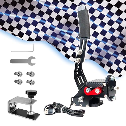 Freno de Mano PC 64 bits Máxima experiencia Sim racing, Compatible para Volante G27 / G29 G920 o Thrustmaster T300 T500 T248 T128 T80, Fanatec., Color Negro (Sólo para PC, no para Xbox y PS4 / PS5)