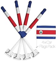 Vista 233 de Bandera de Estados Unidos con poste para coche, bandera para carros, 2 unidades, bandera de América, capó para auto, 4 de julio, decoración