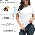 KevaMolly Basic T Shirts for Women UPF 50+ Short Sleeve Casual Summer Tops Trendy Solid Loose Fit Tshirt - Image 3