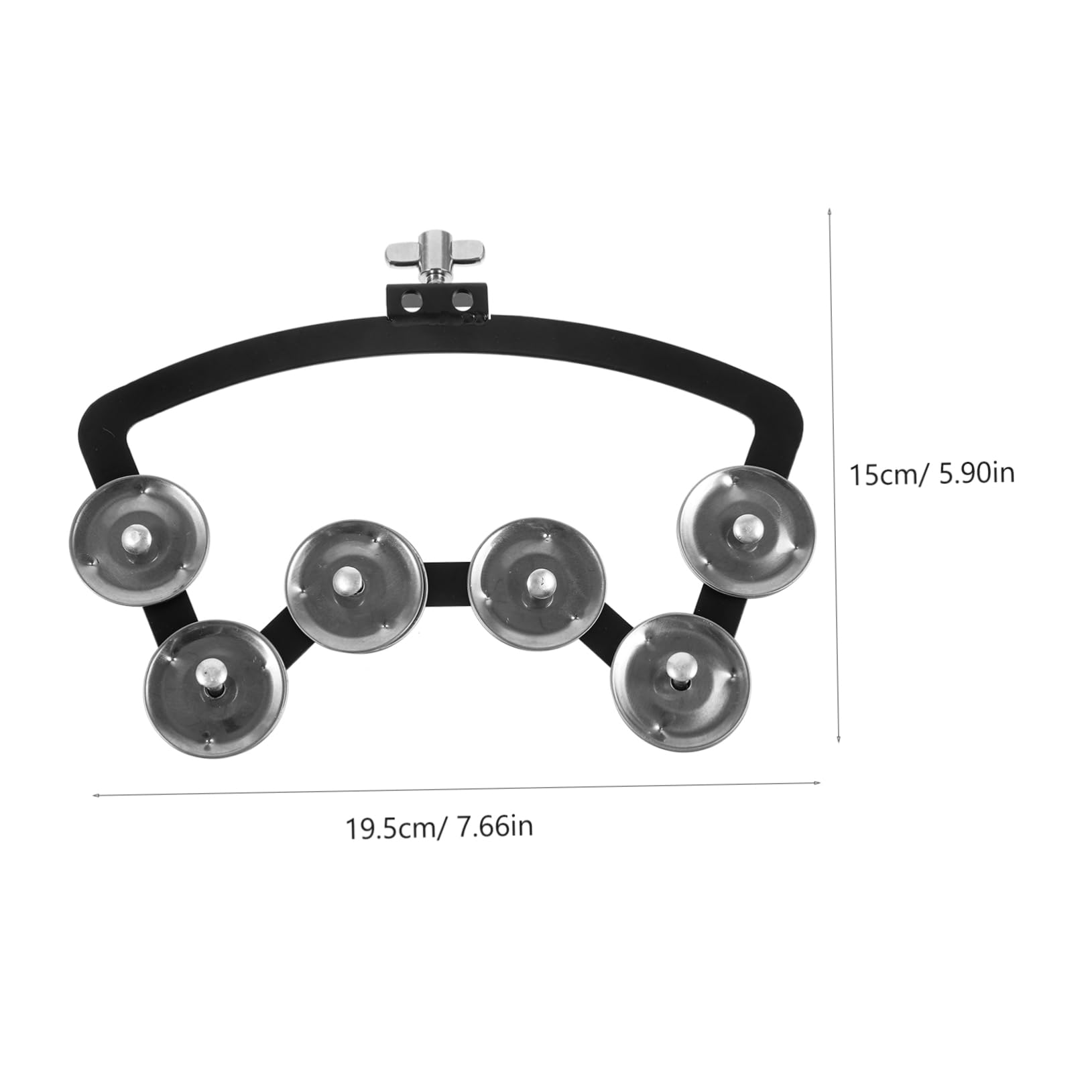 BESPORTBLE Sturdy Drum Mount Tambourine Hand Bell Music Instrument for Drum Supply