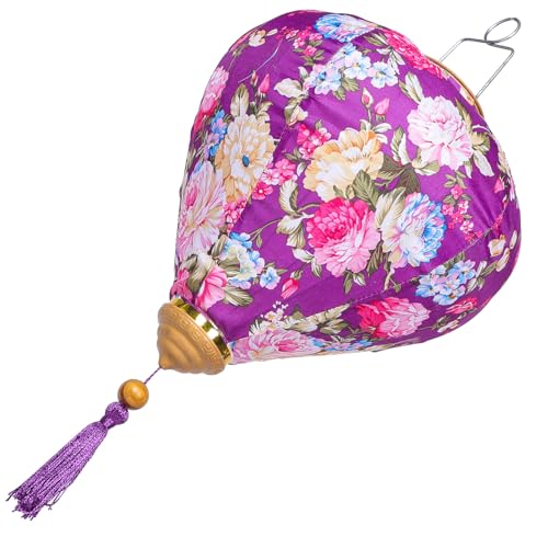 HEATSHAKING Linterna Colgante Retro Patrón Floral Morado para Decoración de Fiestas y Bodas al Aire para Jardín y Festivales Tradicionales Color Aleatorio Color Aleatorio