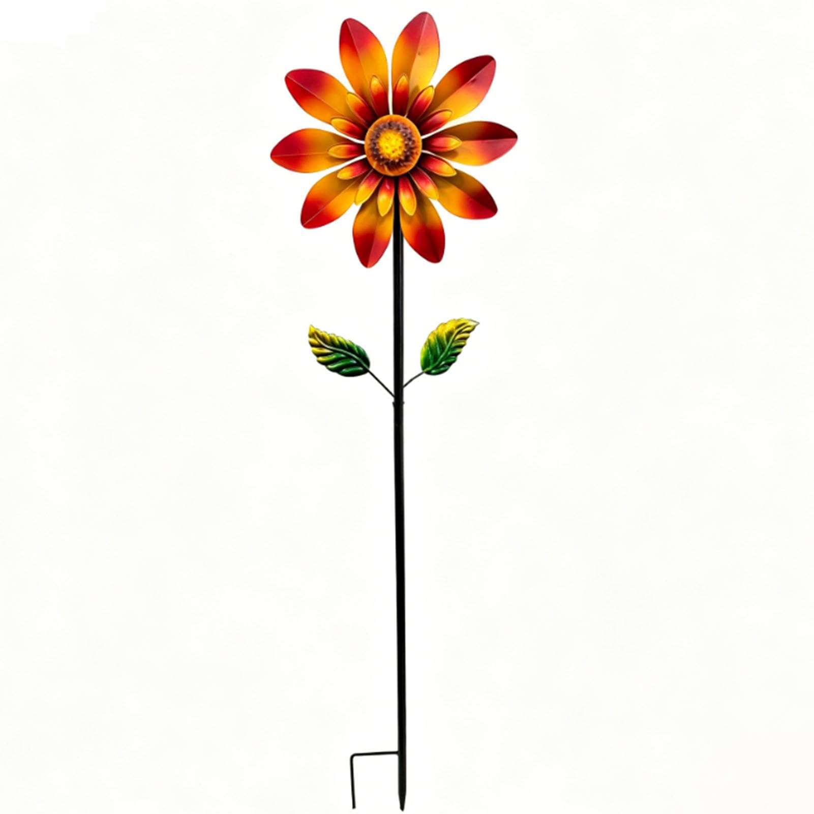 Hilandero de viento de girasol y escultura cinética exterior