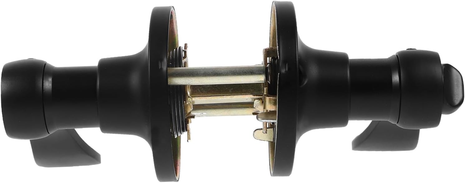 DOITOOL Door Lever Lock for Bedroom Door Handle with Lockable Privacy Function Black Round Hole Lever Suitable for Interior Room