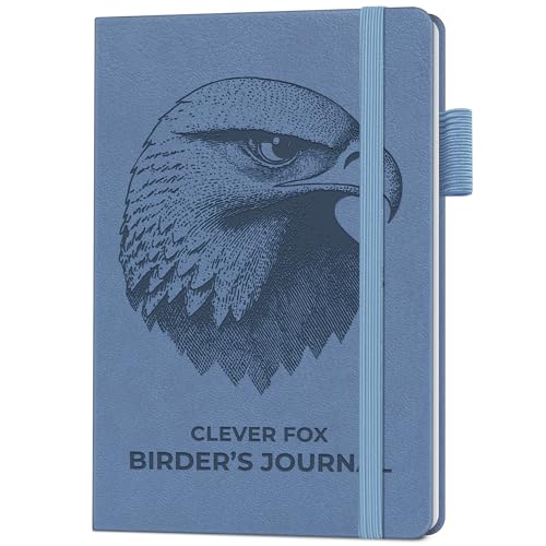 Clever Fox Birder's Journal Pocket – Bird Watcher Log Book & Nature Journal for Adults – Best Birding Lover Gifts for Men & Women – Birders Watching Notebook – Birdwatching Accessories (Smoke Blue)