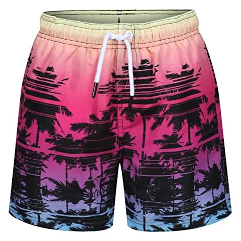 RIPT Boys Pink Palm Print Swim Shorts Cover