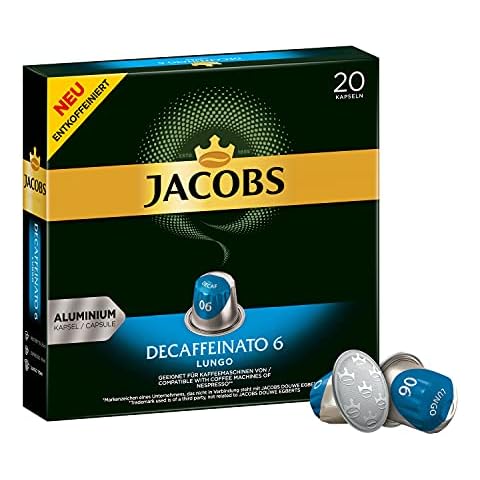 Jacobs Kaffeekapseln Lungo Decaffeinato- Intensität 6- 200 Nespresso kompatible Kapseln Cover