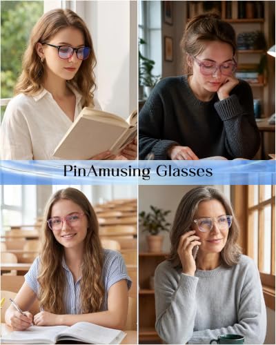 Image of 4 Pack Blue Light Glasses for Women Men, UV Protection Blue Light Blocking Computer Glasses - Lightweight