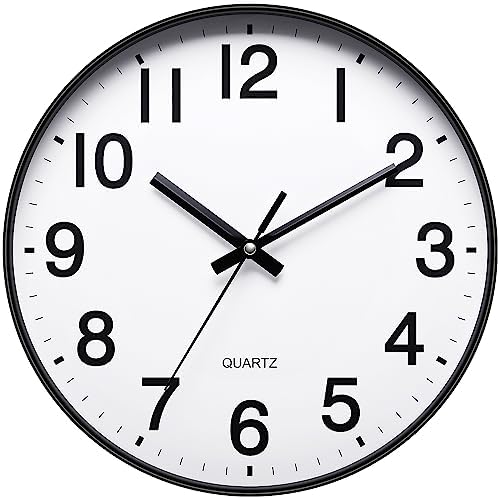 8Inch Round Wall Clock Silent & Non-Ticking Simple Wall Clock Operated for Living Room Bedroom Kitchen(20cm/8")
