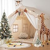 besrey 2 IN 1 Kinderzelt, Kinder Spielhaus Indoor mit Matte