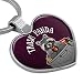 Raccoon Trash Panda in Garbage Keychain Heart Love Metal Key Chain Ring