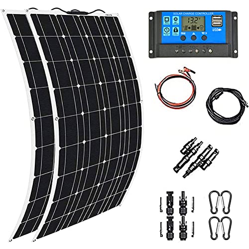 Kit pannello solare flessibile, modulo fotovoltaico monocristallino per ricarica batteria 12-24V, include regolatore di carica da 40 A, ideale per casa e campeggio, opzioni 400W-1200W