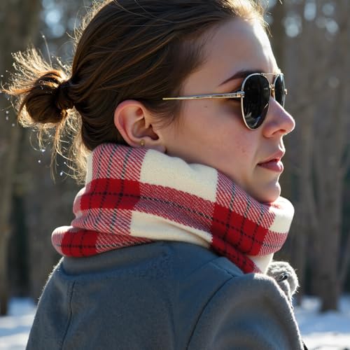 Image of Loritta Winter Scarf for Women, Long Plaid Shawl Wraps Scarves Gifts