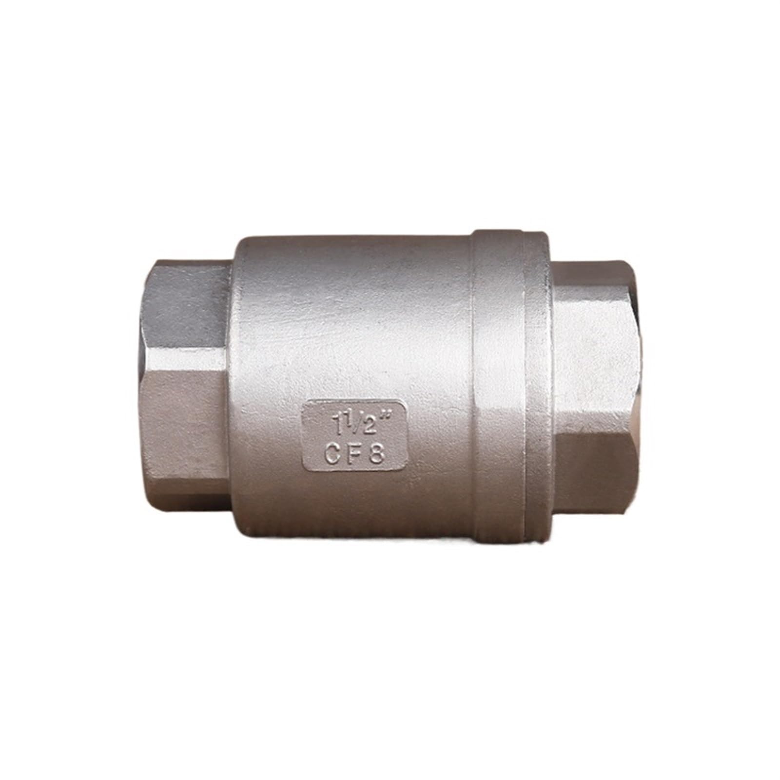 Valvola di ritegno femmina da 1/2 pollici DN15 DN20 DN25 Valvola di ritegno verticale a molla in acciaio inossidabile 304 1 pz(DN15)