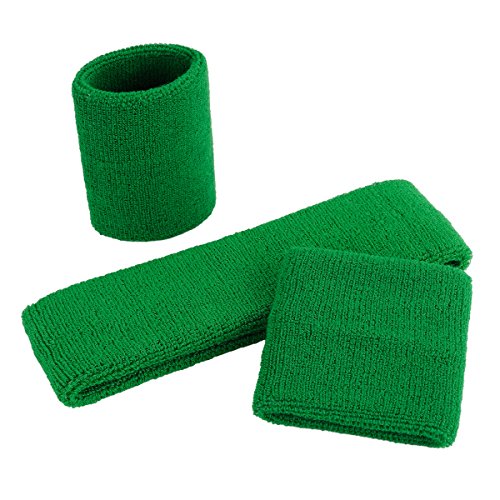 Image of ONUPGO Sweatband Set Sports Headband Wristband Set Sweatbands Terry Cloth Wristband Wrist Sweatband Headbands Moisture Wicking Sweat Absorbing Head Band