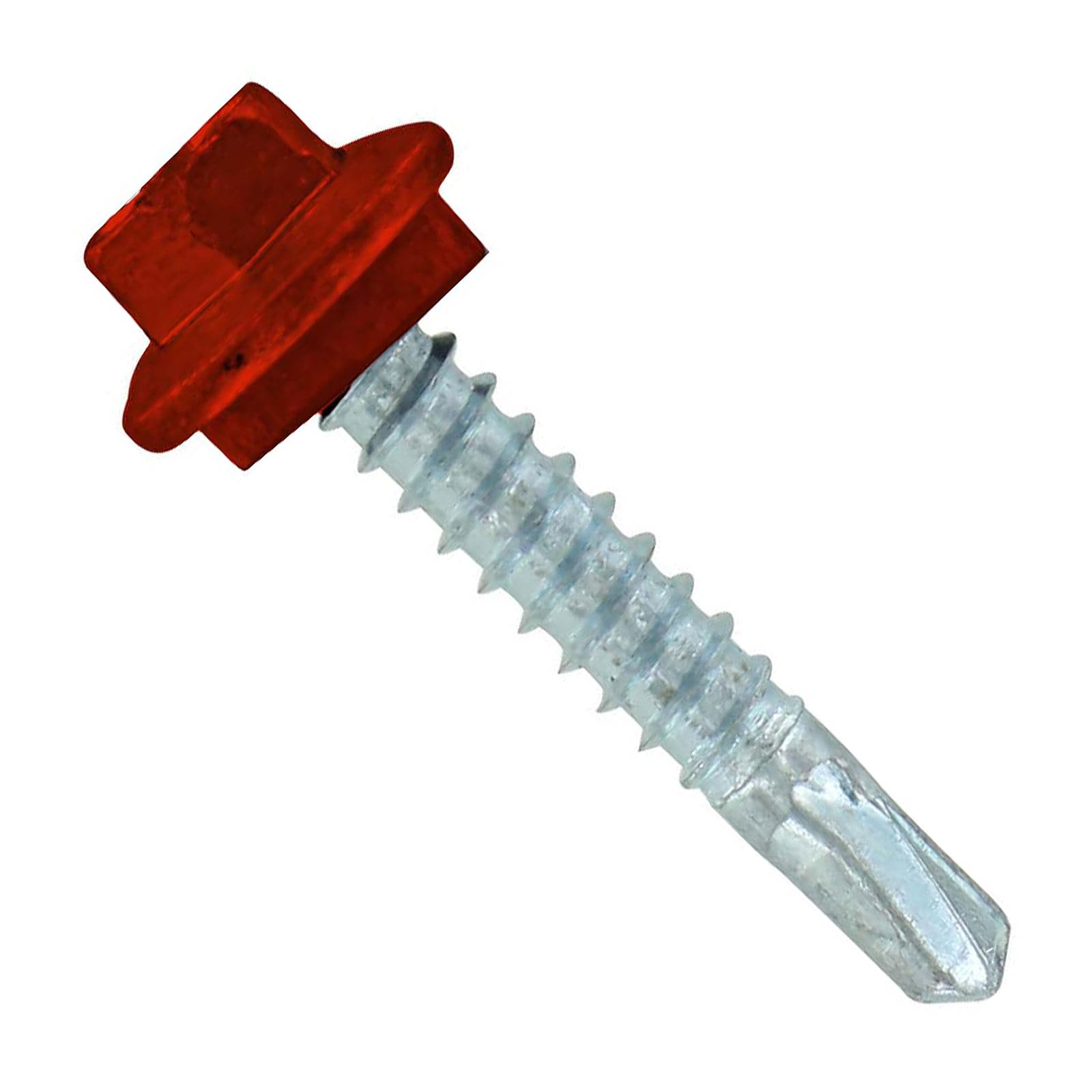 Fasteners Plus ST Fastening #12 x 1-1/4" Maxx Steelbinder Metal Roofing Screws - Rustic Red (Pack of 250)
