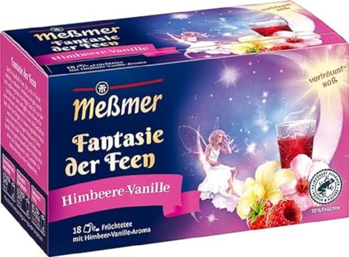 Meßmer Fantasie der Feen / Himbeere-Vanille / Online Exklusiv / 18 Teebeutel / Vegan / Glutenfrei / Laktosefrei