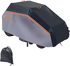 luolety Bâche de Tracteur à Gazon 600D, imperméable Anti-poussière résistante aux UV Coupe-Vent, Anti-Pluie Housse de Protection pour Tondeuse à Gazon d'extérieur(L201 x W140 x H117 cm)