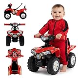 Quad per bambini da 1 anno, scivolo quad, baby quad, veicolo baby auto (Rosso)