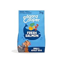 Edgard & Cooper Crochette Cani Adulti Per Cani Di Taglia Piccola (3kg), Salmone Fresco, Ricetta Ipoallergenica Con Zucca, Cavolo Riccio e Patata Dolce Senza Farine Di Carne