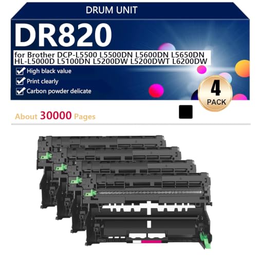 Unité Tambour DR820 Solution Trace Noire et Impression Floue pour Brother DCP-L5500 et HL-L5000D