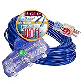extension cord 14 gauge 100 feet heavy duty outdoor extension cord 100 ft 14 3 Prong UL Listed SJTW...